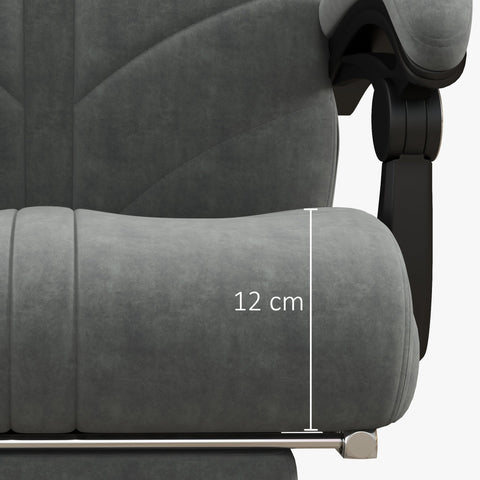 Rootz Massage Office Chair - Heated Recliner - Ergonomic Chair - Relaxation - Grey 64 x 70 x 109-117 cm