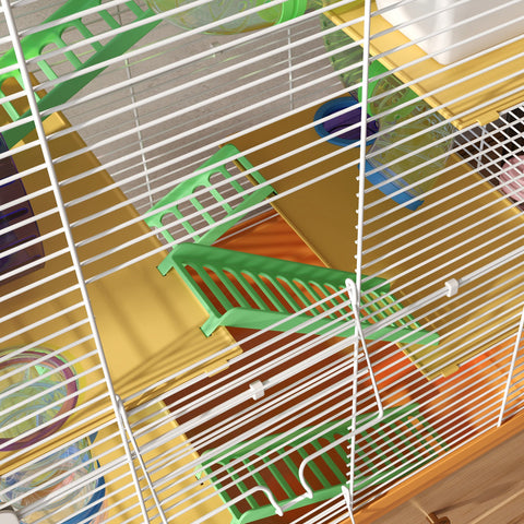 Rootz 4-Level Hamster Cage - Rodent Habitat - Small Animal Enclosure - Fun & Spacious - 46 x 30 x 58 cm
