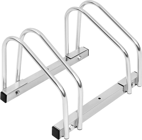 Rootz Galvanized Iron Bike Stand - Bicycle Holder - Wheel Stand - Scratch & Weather Resistant - Universal Fit - Space Saving - 16mm x 35-55mm