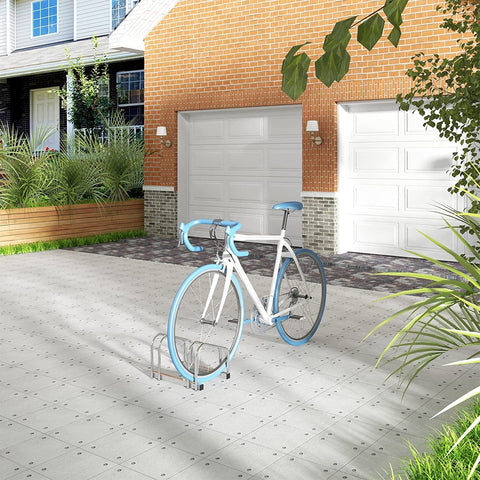 Rootz Galvanized Iron Bike Stand - Bicycle Holder - Wheel Stand - Scratch & Weather Resistant - Universal Fit - Space Saving - 16mm x 35-55mm