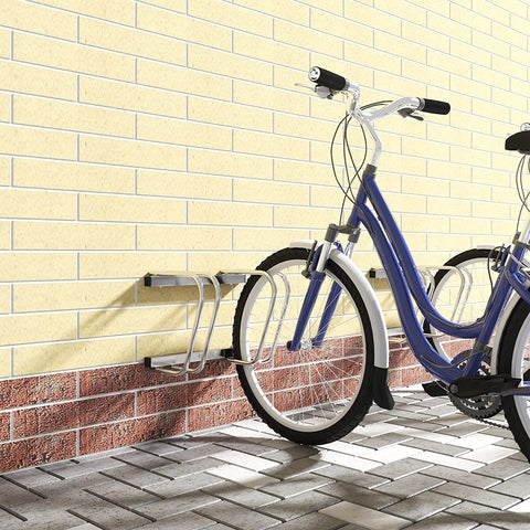 Rootz Galvanized Iron Bike Stand - Bicycle Holder - Wheel Stand - Scratch & Weather Resistant - Universal Fit - Space Saving - 16mm x 35-55mm