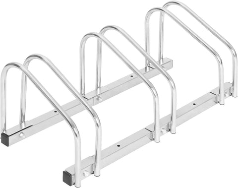 Rootz Bicycle Stand - Bike Rack - Silver Bike Holder - Weather-Resistant Metal - 70.5x32x27cm
