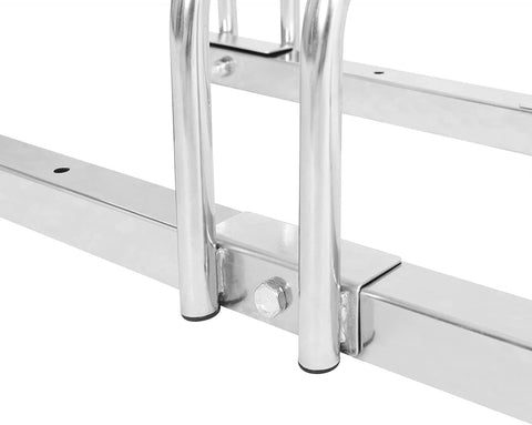 Rootz Bicycle Stand - Bike Rack - Silver Bike Holder - Weather-Resistant Metal - 70.5x32x27cm