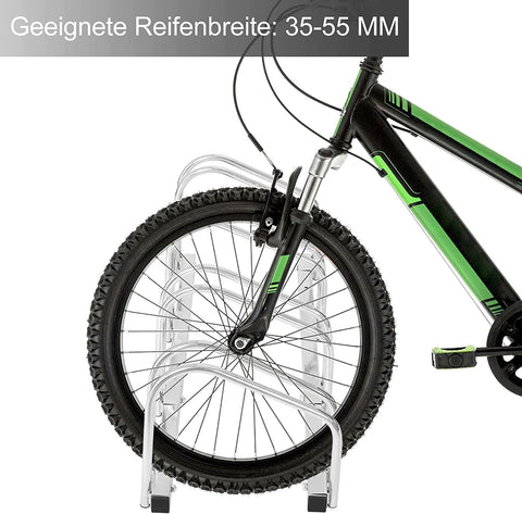 Rootz Bicycle Stand - Bike Bracket - Floor Storage Rack - Scratch-Resistant - Durable Metal - 100.5x32x27cm