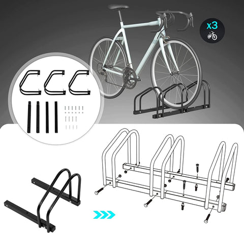 Rootz Bicycle Stand - Floor Bike Bracket - Metal Bicycle Holder - Durable & Versatile - 70.5cm x 32cm x 27cm