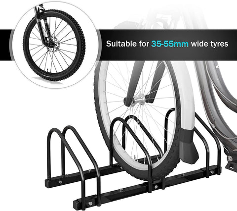 Rootz Bicycle Stand - Floor Bike Bracket - Metal Bicycle Holder - Durable & Versatile - 70.5cm x 32cm x 27cm
