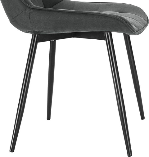 Rootz Set of 6 Dining Chairs - Kitchen Chairs - Modern Chairs - Comfortable Leathaire Fabric - Durable Metal Frame - Ergonomic Design - 85.5cm x 46cm x 40.5cm