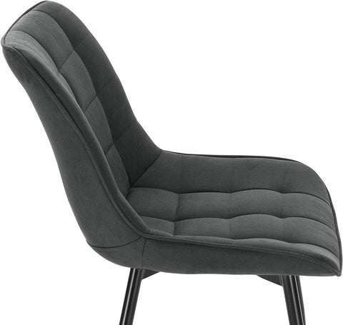 Rootz Set of 6 Dining Chairs - Kitchen Chairs - Modern Chairs - Comfortable Leathaire Fabric - Durable Metal Frame - Ergonomic Design - 85.5cm x 46cm x 40.5cm