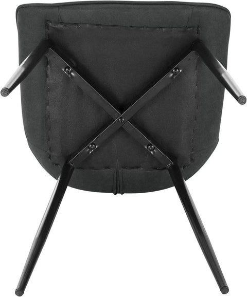 Rootz Set of 6 Dining Chairs - Kitchen Chairs - Modern Chairs - Comfortable Leathaire Fabric - Durable Metal Frame - Ergonomic Design - 85.5cm x 46cm x 40.5cm