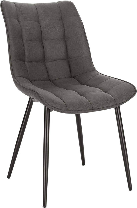 Rootz Set van 6 eetkamerstoelen - Keukenstoelen - Moderne stoelen - Comfortabele Leathaire-stof - Duurzaam metalen frame - Ergonomisch ontwerp - 46 cm x 40,5 cm x 85,5 cm