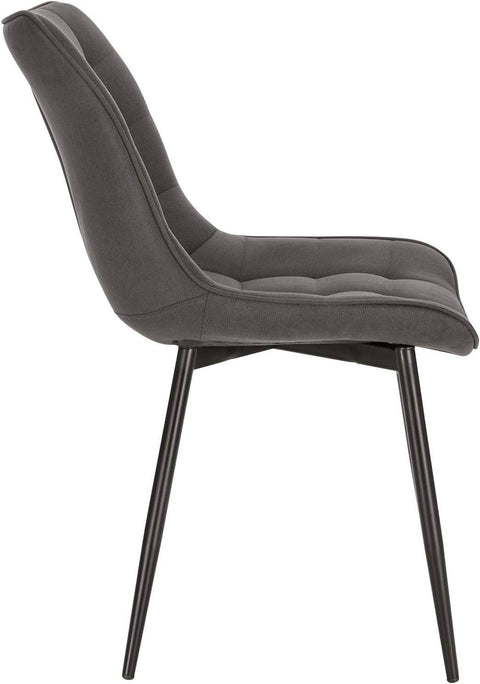 Rootz Set van 6 eetkamerstoelen - Keukenstoelen - Moderne stoelen - Comfortabele Leathaire-stof - Duurzaam metalen frame - Ergonomisch ontwerp - 46 cm x 40,5 cm x 85,5 cm