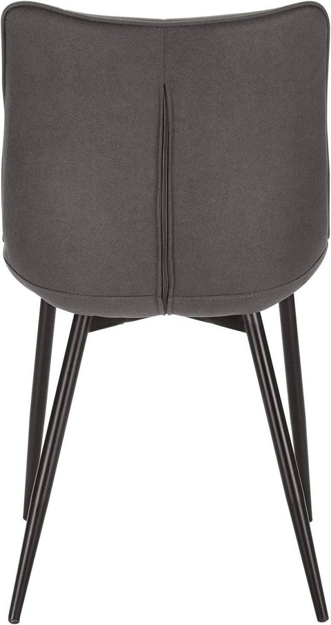 Rootz Set van 6 eetkamerstoelen - Keukenstoelen - Moderne stoelen - Comfortabele Leathaire-stof - Duurzaam metalen frame - Ergonomisch ontwerp - 46 cm x 40,5 cm x 85,5 cm