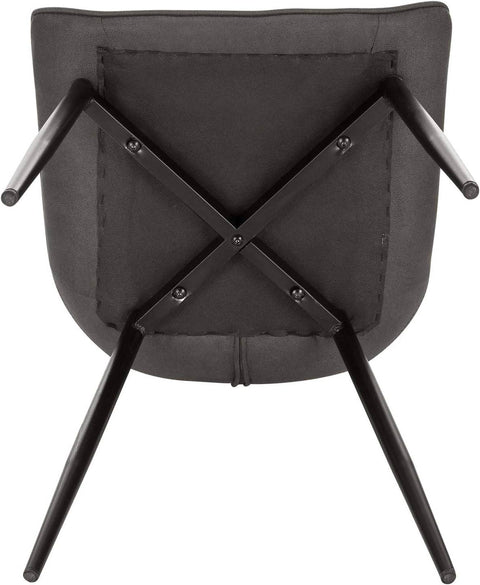 Rootz Set van 6 eetkamerstoelen - Keukenstoelen - Moderne stoelen - Comfortabele Leathaire-stof - Duurzaam metalen frame - Ergonomisch ontwerp - 46 cm x 40,5 cm x 85,5 cm