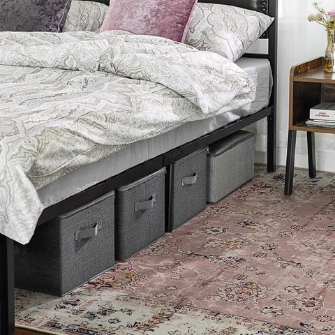 Rootz Set of 3 Fabric Storage Boxes - Organizer Bins - Clothing Baskets - Easy Access Zipper - Linen-like Texture - Dimensionally Stable - 40cm x 30cm x 25cm