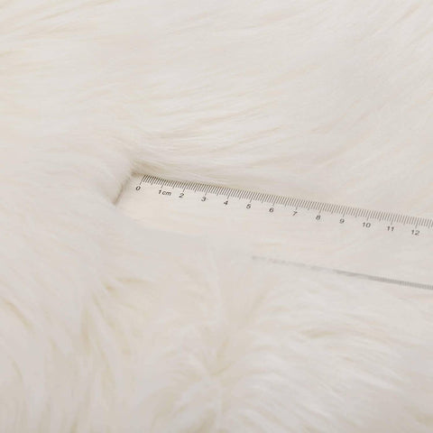 Rootz Faux Fur Area Rug - Shaggy Carpet - Cozy Rug - Temperature-Regulating - 60cm x 180cm x 8cm - White - Moisture Wicking - Antibacterial