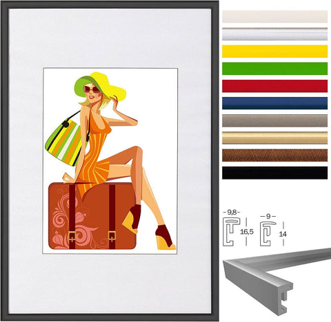 Rootz Picture Frame Set - Photo Frames - Display Frames - Durable Construction - Versatile Orientation - Multiple Sizes - 10x15cm to 50x70cm