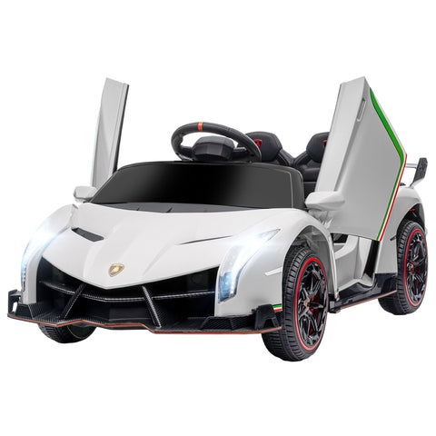 Rootz Electric Car Lamborghini Veneno - Kids Ride-On - Children's Vehicle - Gullwing Doors - Smooth Ride - 111cm x 61cm x 45cm