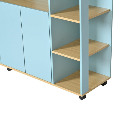 Rootz Minimalist Modern Kitchen Cart - Kitchen Island - Rolling Trolley - Movable Storage - 105L x 38W x 89.5H cm