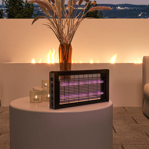 Rootz Insect Killer LED Lamp - Mosquito & Fly Catcher - Bug Zapper - 60㎡ Coverage - 49L x 6W x 25H cm - Chemical-Free Solution