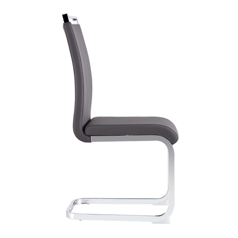 Rootz 4 Piece Set Dining Chairs - Dinner Chairs - Ergonomic Seating - Chrome-Plated Stability - 42cm x 54cm x 100cm