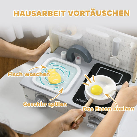 Rootz Children's Kitchen Set - Toy Kitchen Set - Play Kitchen - Encourages Imagination - Gift Box - Child-Friendly Materials - 36cm x 21.5cm x 25cm