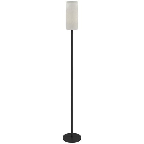 Rootz Floor Lamp - Umbrella Lamp - White and Black Standing Lamp - Foot Switch Convenience - Ø22 x 163cm