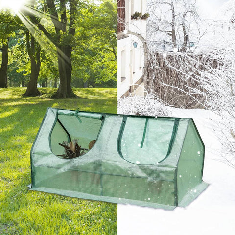 Rootz Foil Greenhouse - Small Plant Hut - Mini Garden House - Steel Frame - Optimal Climate Control - 120cm x 60cm x 60cm