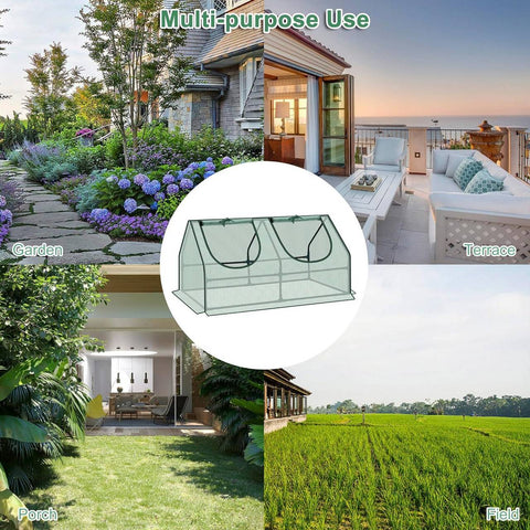 Rootz Foil Greenhouse - Small Plant Hut - Mini Garden House - Steel Frame - Optimal Climate Control - 120cm x 60cm x 60cm