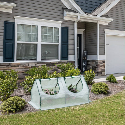 Rootz Foil Greenhouse - Garden Shelter - Mini Plant House - Steel Frame - Waterproof Film - 120cm x 60cm x 60cm