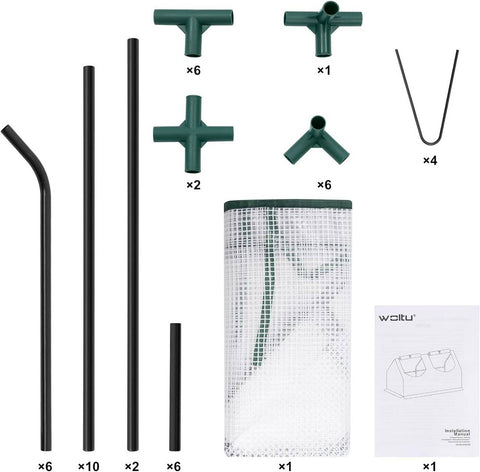 Rootz Foil Greenhouse - Garden Shelter - Mini Plant House - Steel Frame - Waterproof Film - 120cm x 60cm x 60cm