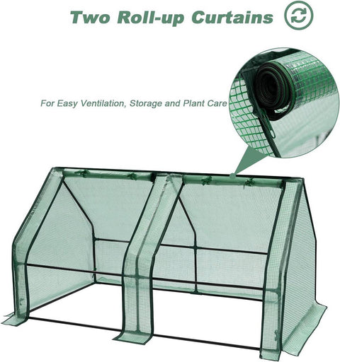 Rootz Greenhouse - Foil Greenhouse - Garden House - Effective Plant Protection - 180cm x 90cm x 90cm