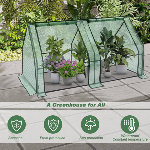 Rootz Greenhouse - Foil Greenhouse - Garden House - Effective Plant Protection - 180cm x 90cm x 90cm