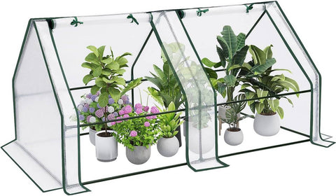 Rootz Greenhouse with Protective Film - Plant Shelter - Gardening House - Optimal Climate Control - 180cm x 90cm x 90cm