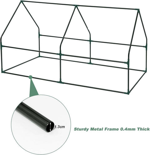 Rootz Greenhouse with Protective Film - Plant Shelter - Gardening House - Optimal Climate Control - 180cm x 90cm x 90cm