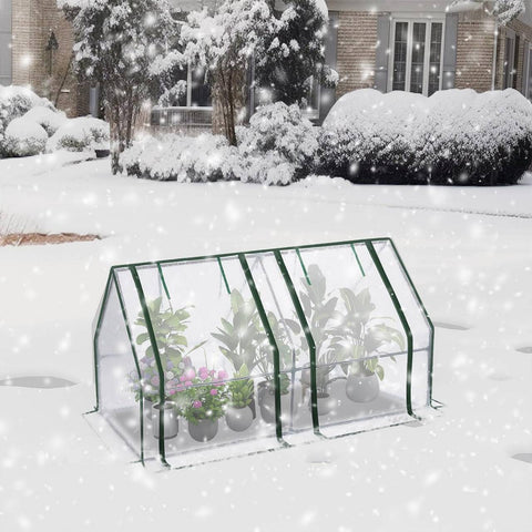 Rootz Greenhouse with Protective Film - Plant Shelter - Gardening House - Optimal Climate Control - 180cm x 90cm x 90cm