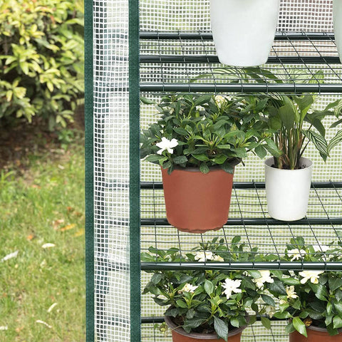 Rootz Foil Growhouse - Mini Greenhouse - Plant Shelter - Protects Seedlings - 69x49x158cm Winter Festival White