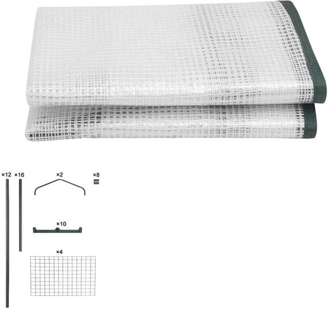 Rootz Foil Growhouse - Mini Greenhouse - Plant Shelter - Protects Seedlings - 69x49x158cm Winter Festival White