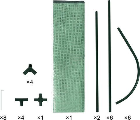 Rootz Film Greenhouse - Plant Shelter - Tomato House - UV Resistant - 130cm x 60cm x 50cm - All Year Round - White/Green
