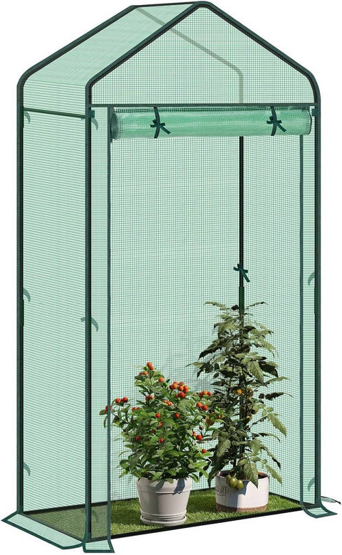 Rootz Foil Greenhouse - Garden House - Plant Shelter - Optimizes Plant Growth - 100x50x190cm - Green - Durable Steel Frame