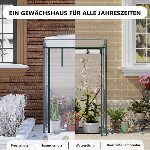 Rootz Tomato Greenhouse - Tomato House - PVC Plant Shelter - Weather Protection - 100cm x 50cm x 150cm