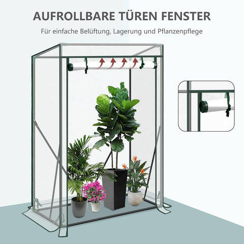 Rootz Tomato Greenhouse - Tomato House - PVC Plant Shelter - Weather Protection - 100cm x 50cm x 150cm