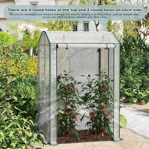 Rootz Foil Greenhouse - Tomato House - Plant Shelter - Effective UV Protection - 100cm x 83cm x 150cm