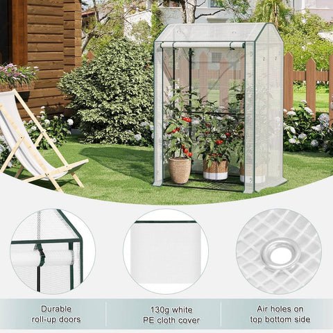 Rootz Foil Greenhouse - Tomato House - Plant Shelter - Effective UV Protection - 100cm x 83cm x 150cm
