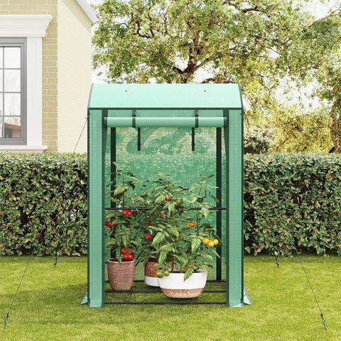Rootz Foil Greenhouse - Vegetable Shelter - Plant Protector - Optimal Climate Protection - 100x83x150cm - Green