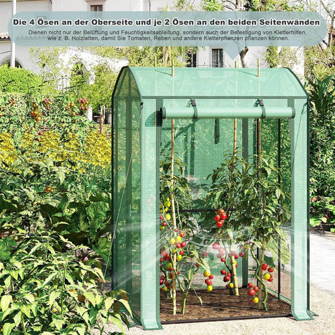 Rootz Foil Greenhouse - Vegetable Shelter - Plant Protector - Optimal Climate Protection - 100x83x150cm - Green