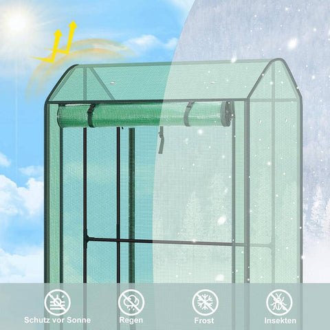 Rootz Foil Greenhouse - Vegetable Shelter - Plant Protector - Optimal Climate Protection - 100x83x150cm - Green