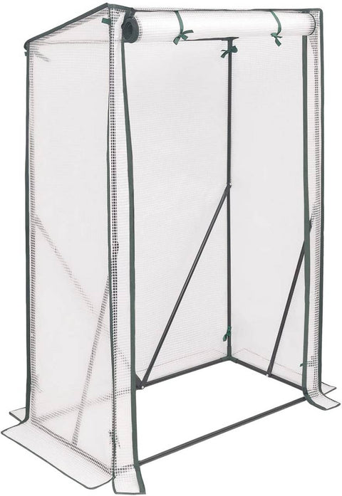 Rootz Foil Greenhouse - Portable Plant Shelter - Tomato House - Powder-Coated Steel - UV-Resistant PVC - 100cm x 50cm x 150/136cm