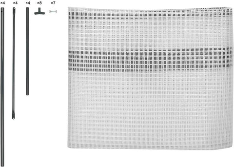 Rootz Foil Greenhouse - Portable Plant Shelter - Tomato House - Powder-Coated Steel - UV-Resistant PVC - 100cm x 50cm x 150/136cm