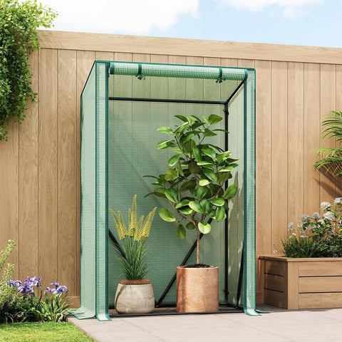 Rootz Foil Greenhouse - Plant Shelter - Weather Protection - UV Resistant - Steel & PE Tarpaulin - 100x50x150/132 cm