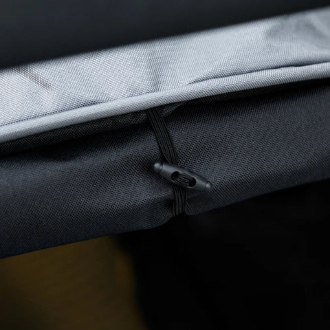 Rootz Dog Buggy - 2 Safety Leashes - Dog Cart - Foldable - Removable Basket - Rain Cover - Oxford Cloth - Steel - Gray - Black - 83cm x 55cm x 101cm